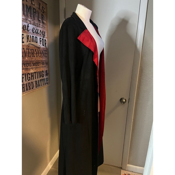 nwt womens faux suede trench black jacket by adore large - Picture 10 of 16